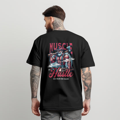 Muscle Hustle | Oversized T-shirt | Unisex Collection